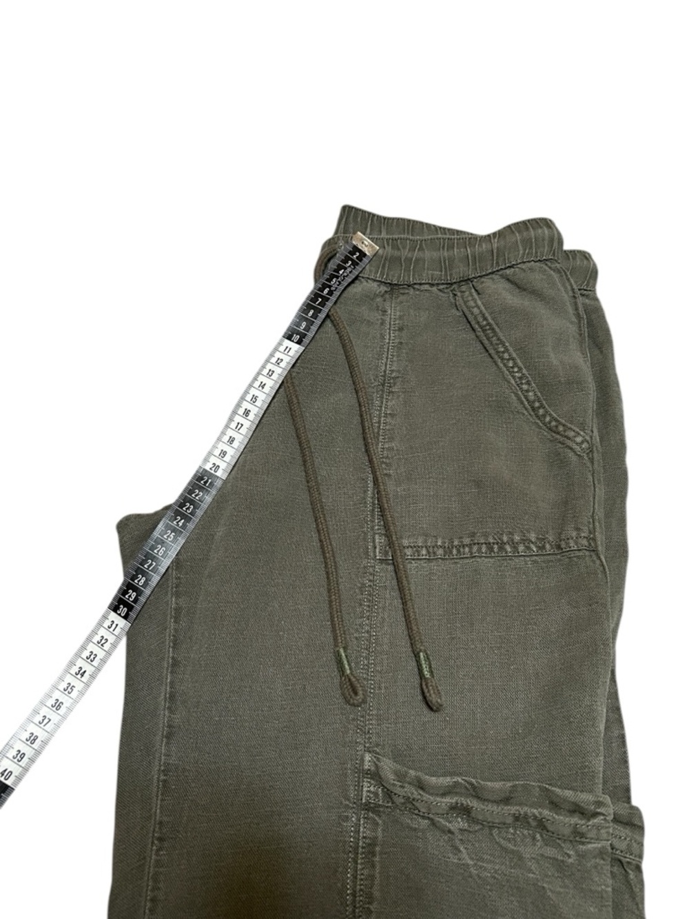 Nicole Miller Olive Cargo Drawstring Capris - Picture 14 of 15